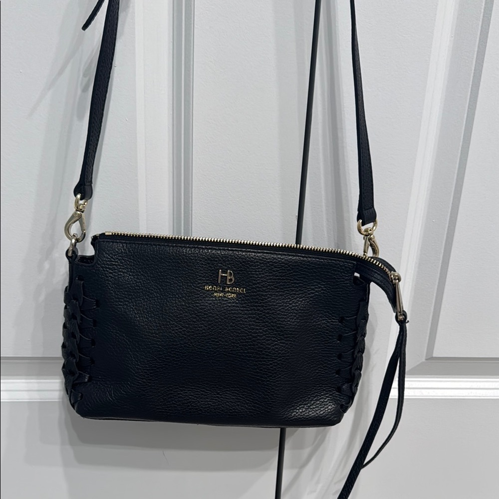 Hobo Black Leather Crossbody Bag